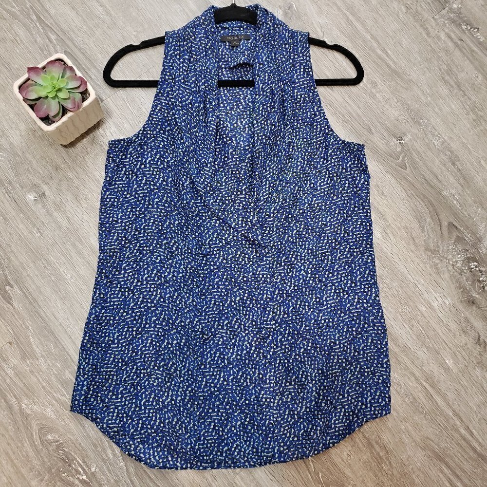 Rachel Zoe Silk Sleeveless Double Breasted Blouse